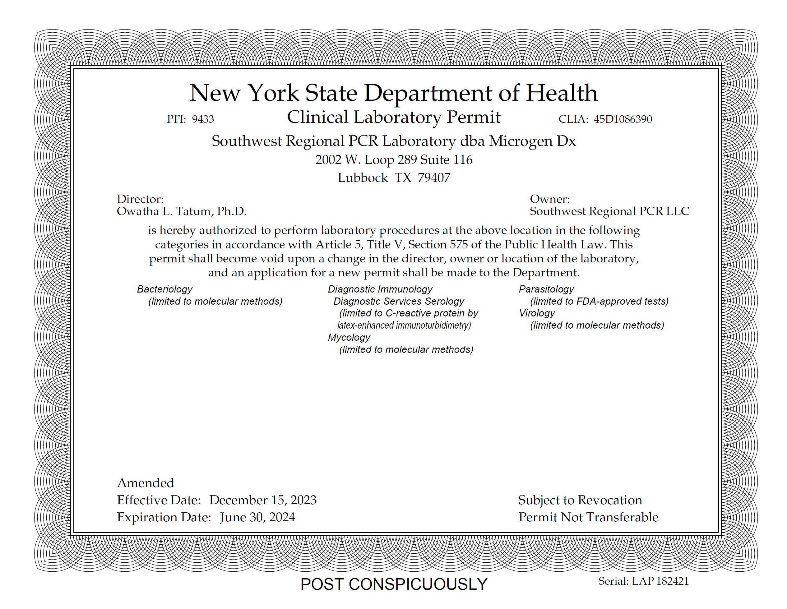 New York State License
